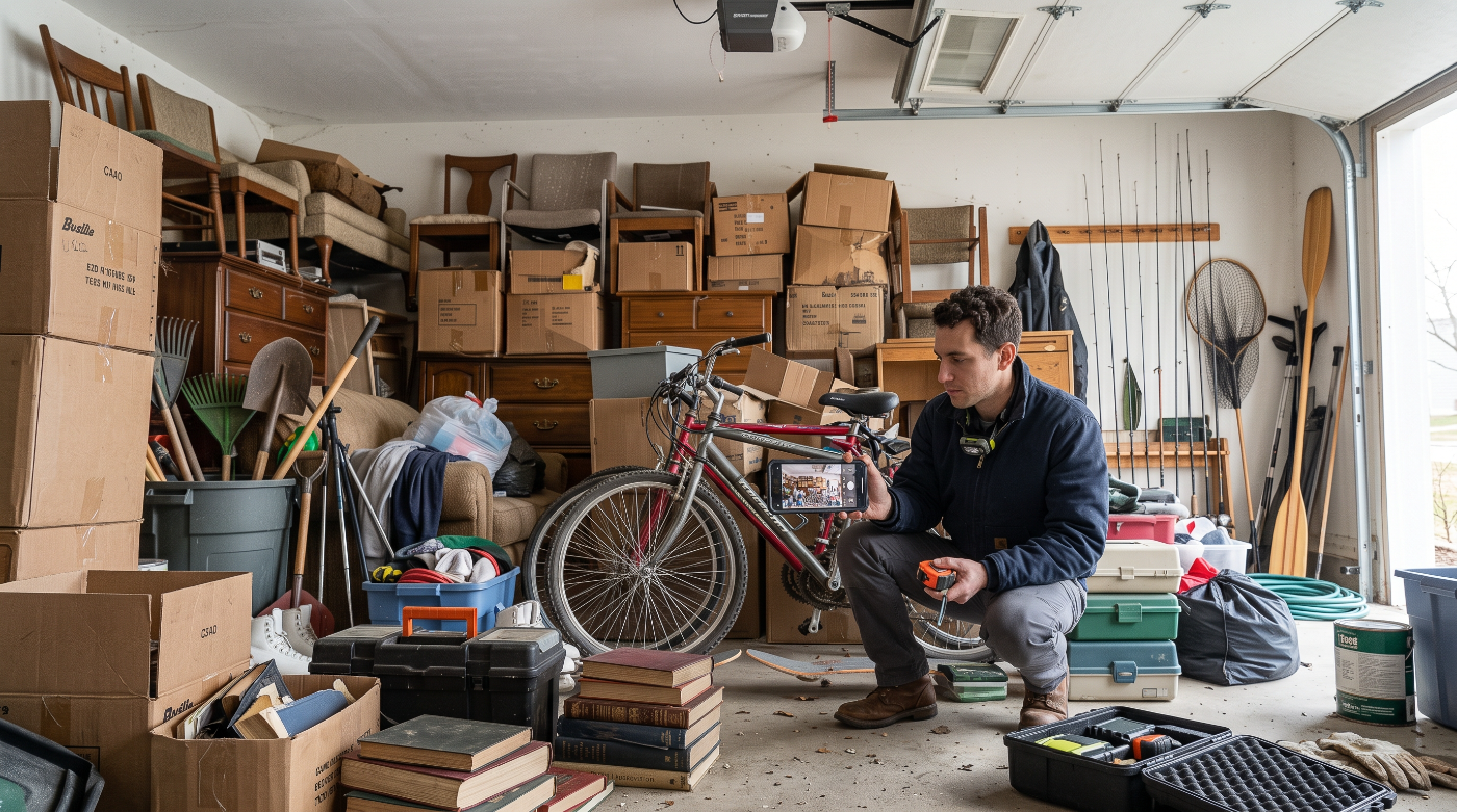 Sorting household contents during an estate cleanout
